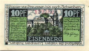 Német Birodalom/Weimari Köztársaság/Eisenberg D.N. 10Pf (3x) 3 klf db, teljes sor T:I