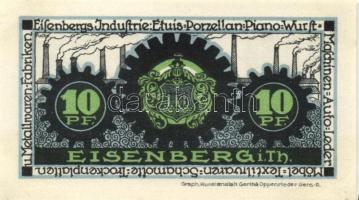 Német Birodalom/Weimari Köztársaság/Eisenberg D.N. 10Pf (3x) 3 klf db, teljes sor T:I