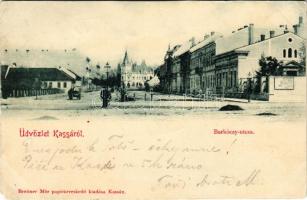 1901 Kassa, Kosice; Barkóczy utca. Breitner Mór kiadása / street (EM)