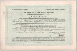 Budapest 1923. "'Taurus' Huskereskedelmi Részvénytársaság" huszonöt részvénye eg...