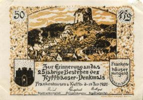 Német Birodalom/Weimari Köztársaság/Frankenhausen 1921. 50Pf (6x) 6 klf db, teljes sor T:I- saroktörés, illetve 1db-on sarokhiány