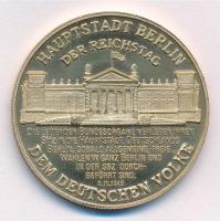 Németország DN Hauptstadt Berlin - Der Reichstag kétoldalas, aranyozott fém emlékérem (40mm) T:1 Germany ND Hauptstadt Berlin - Der Reichstag two-sided, gilt metal medallion (40mm) C:UNC