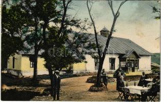 1932 Hévmagyarád, Magyarád, Madarovce, Malinovec; gyógyfürdő étterem, vendéglő. Gabriel Strba kiadása / spa restaurant (ázott sarok / wet corner)