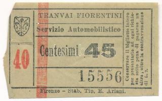 Olaszország ~1930-1940. 45c Autószervíz T:III Ilaty ~1930-1940. 45 Centesimi Car service C:F