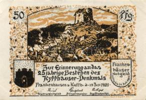 Német Birodalom/Weimari Köztársaság/Frankenhausen 1921. 50Pf (6x) 6 klf db, teljes sor T:I- saroktör...