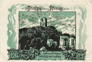 Német Birodalom/Weimari Köztársaság/Frankenhausen 1921. 50Pf (6x) 6 klf db, teljes sor T:I- saroktör...