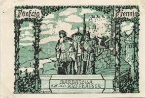 Német Birodalom/Weimari Köztársaság/Frankenhausen 1921. 50Pf (6x) 6 klf db, teljes sor T:I- saroktör...