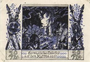 Német Birodalom/Weimari Köztársaság/Frankenhausen 1921. 50Pf (6x) 6 klf db, teljes sor T:I- saroktör...