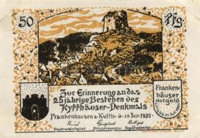 Német Birodalom/Weimari Köztársaság/Frankenhausen 1921. 50Pf (6x) 6 klf db, teljes sor T:I- saroktör...