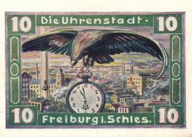 Német Birodalom/Weimari Köztársaság/Freiburg 1921. 10Pf + 25Pf (5x) + 50Pf (4x) 10 klf db, teljes sor T:I