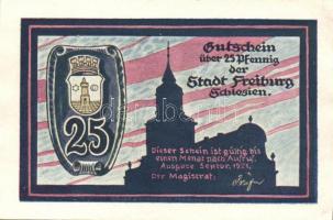 Német Birodalom/Weimari Köztársaság/Freiburg 1921. 10Pf + 25Pf (5x) + 50Pf (4x) 10 klf db, teljes so...