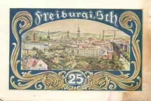 Német Birodalom/Weimari Köztársaság/Freiburg 1921. 10Pf + 25Pf (5x) + 50Pf (4x) 10 klf db, teljes so...