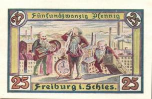 Német Birodalom/Weimari Köztársaság/Freiburg 1921. 10Pf + 25Pf (5x) + 50Pf (4x) 10 klf db, teljes so...