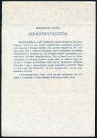cca 1980 2 db színházi kisplakát: Budapesti Művészeti Hetek, Magyar Táncfórum '80 a Fővárosi Op...