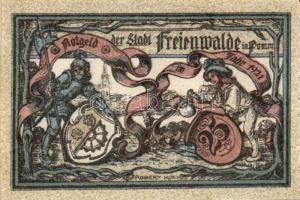 Német Birodalom/Weimari Köztársaság/Freienwalde 1921. 5Pf + 10Pf + 25Pf + 50Pf + 75Pf 5 klf db, telj...