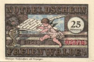 Német Birodalom/Weimari Köztársaság/Freienwalde 1921. 5Pf + 10Pf + 25Pf + 50Pf + 75Pf 5 klf db, telj...