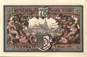 Német Birodalom/Weimari Köztársaság/Freienwalde 1921. 5Pf + 10Pf + 25Pf + 50Pf + 75Pf 5 klf db, telj...