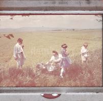 cca 1920-1940 A pilisi báró nyáregyházi Nyáry-család fotó dia hagyatéka, 4 dobozban, nagyrészt színe...