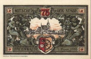 Német Birodalom/Weimari Köztársaság/Freienwalde D.N. 25Pf + 50Pf + 75Pf 3 klf db, teljes sor T:I