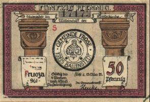 Német Birodalom/Weimari Köztársaság/Frose 1921. 25Pf + 50Pf (4x) 5 klf db, teljes sor T:I