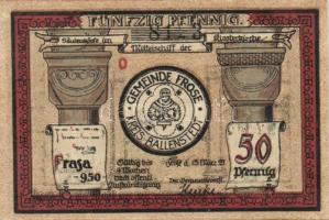 Német Birodalom/Weimari Köztársaság/Frose 1921. 25Pf + 50Pf (4x) 5 klf db, teljes sor T:I