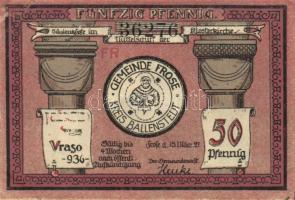 Német Birodalom/Weimari Köztársaság/Frose 1921. 25Pf + 50Pf (4x) 5 klf db, teljes sor T:I