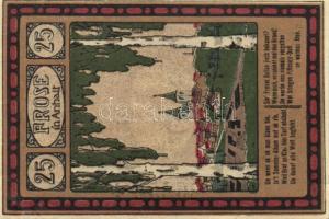 Német Birodalom/Weimari Köztársaság/Frose 1921. 25Pf + 50Pf (4x) 5 klf db, teljes sor T:I