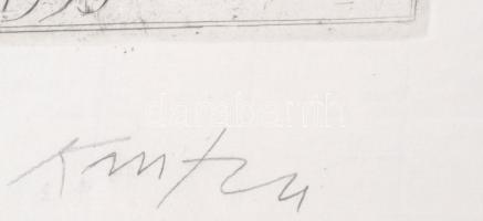 Kass János (1927-2010): Dr. Altorjay András, 1995. Rézkarc, papír, jelzett. Üvegezett fa keretben. 1...