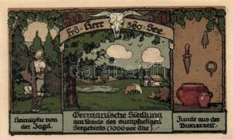 Német Birodalom/Weimari Köztársaság/Frose 1921. 25Pf + 50Pf (3x)+ 75Pf + 1M 6 klf db, teljes sor T:I