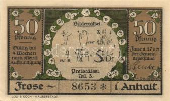 Német Birodalom/Weimari Köztársaság/Frose 1921. 25Pf + 50Pf (3x)+ 75Pf + 1M 6 klf db, teljes sor T:I