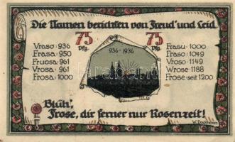 Német Birodalom/Weimari Köztársaság/Frose 1921. 25Pf + 50Pf (3x)+ 75Pf + 1M 6 klf db, teljes sor T:I