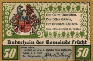 Német Birodalom/Weimari Köztársaság/Frücht 1922. 25Pf + 50Pf + 75Pf 3 klf db, teljes sor T:I