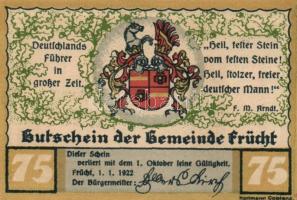 Német Birodalom/Weimari Köztársaság/Frücht 1922. 25Pf + 50Pf + 75Pf 3 klf db, teljes sor T:I