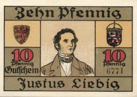 Német Birodalom/Weimari Köztársaság/Griessen 1921. 10Pf + 25Pf + 50Pf 3 klf db, teljes sor T:I