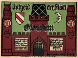 Német Birodalom/Weimari Köztársaság/Glauchau 1921. 50Pf (6x) 6 klf db, teljes sor T:I