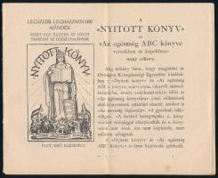 cca 1930 A nyitott könyv és az egészség ABC könyve 24 p