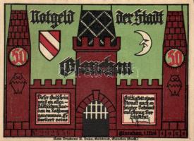 Német Birodalom/Weimari Köztársaság/Glauchau 1921. 50Pf (6x) 6 klf db, teljes sor T:I