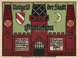 Német Birodalom/Weimari Köztársaság/Glauchau 1921. 50Pf (6x) 6 klf db, teljes sor T:I