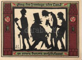 Német Birodalom/Weimari Köztársaság/Glauchau 1921. 50Pf (6x) 6 klf db, teljes sor T:I