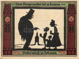 Német Birodalom/Weimari Köztársaság/Glauchau 1921. 50Pf (6x) 6 klf db, teljes sor T:I