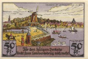 Német Birodalom/Weimari Köztársaság/Hamburg 1921. 50Pf (6x) 6 klf db, teljes sor T:I