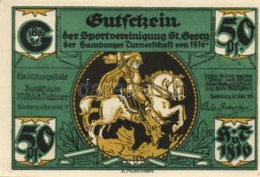 Német Birodalom/Weimari Köztársaság/Hamburg 1921. 50Pf (6x) 6 klf db, teljes sor T:I