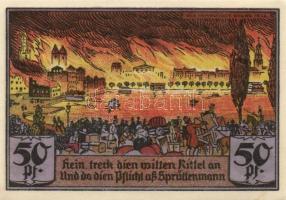 Német Birodalom/Weimari Köztársaság/Hamburg 1921. 50Pf (6x) 6 klf db, teljes sor T:I