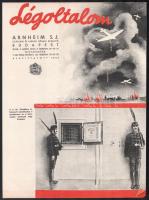 cca 1944 Arnheim páncélszekrények és óvóhely ajtók reklám Légoltalom felirattal. 4 p Hajtva