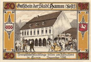 Német Birodalom/Weimari Köztársaság/Hamm 1921. 10Pf (4x) + 25Pf (4x) + 50Pf (4x) összesen 12 klf db,...