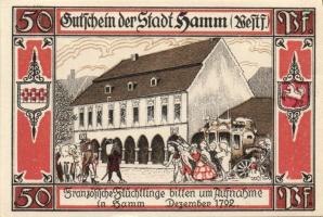 Német Birodalom/Weimari Köztársaság/Hamm 1921. 10Pf (4x) + 25Pf (4x) + 50Pf (4x) összesen 12 klf db,...