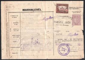 1924 2 db marhalevél