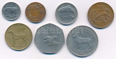 Írország 1979-1995. 1p-1P (7xklf) T:2-3 Ireland 1979-1995. 1 Penny - 1 Pound (7xdiff) C:XF-F