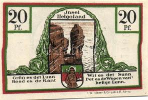Német Birodalom/Weimari Köztársaság/Helgoland D.N. 20Pf + 25 Pf + 50Pf, 3 klf db, teljes sor T:I