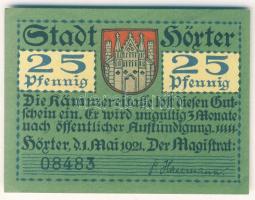 Német Birodalom/Weimari Köztársaság/Höxter 1921. 10Pf + 25 Pf + 50Pf, 3 klf db, teljes sor T:I